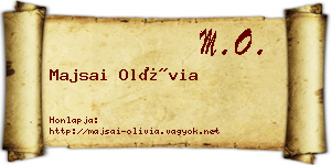 Majsai Olívia névjegykártya